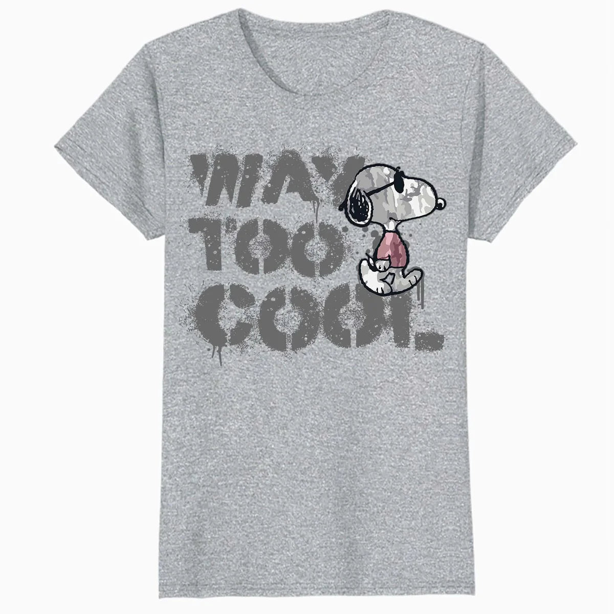 Peanuts Joe Cool Snoopy Way Too Graffiti Stencil Urban Art Official Women's SKINNY FIT T-Shirt
