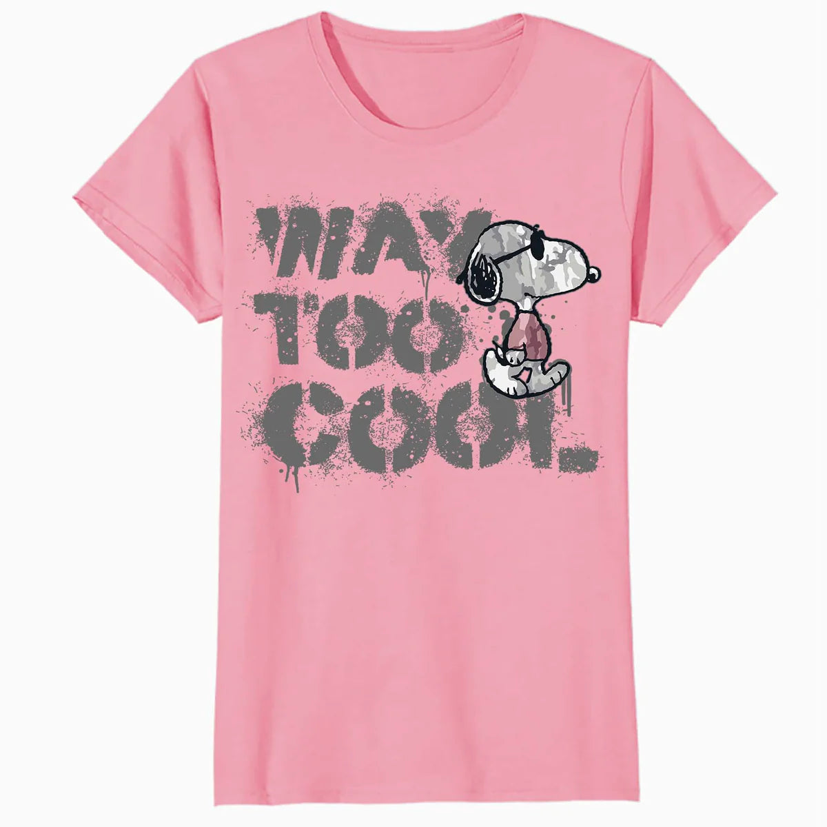 Peanuts Joe Cool Snoopy Way Too Graffiti Stencil Urban Art Official Women's SKINNY FIT T-Shirt