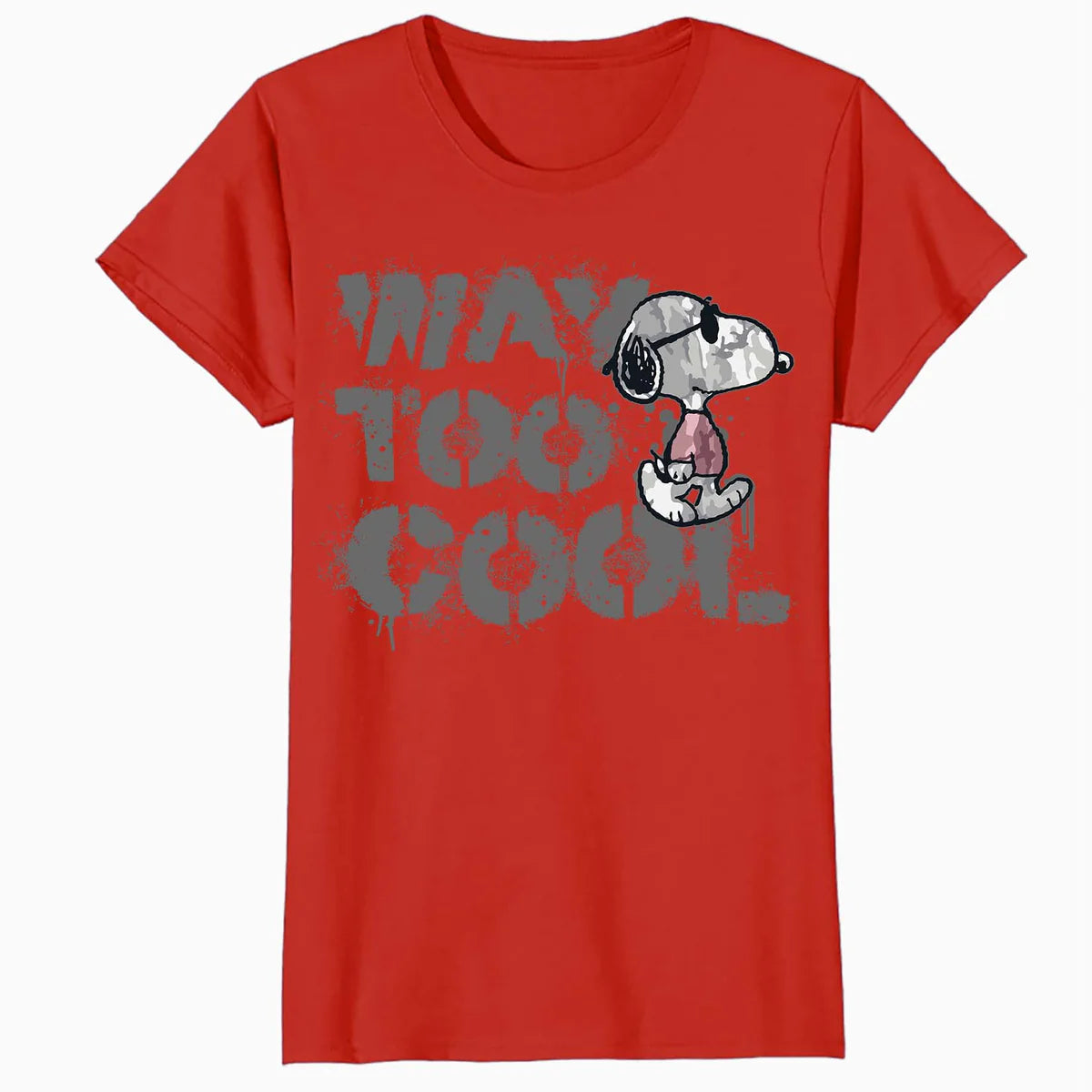 Peanuts Joe Cool Snoopy Way Too Graffiti Stencil Urban Art Official Women's SKINNY FIT T-Shirt