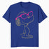 Peanuts Love Bloom Snoopy Heart Shades Vintage Classic Comic Official Men's T-Shirt