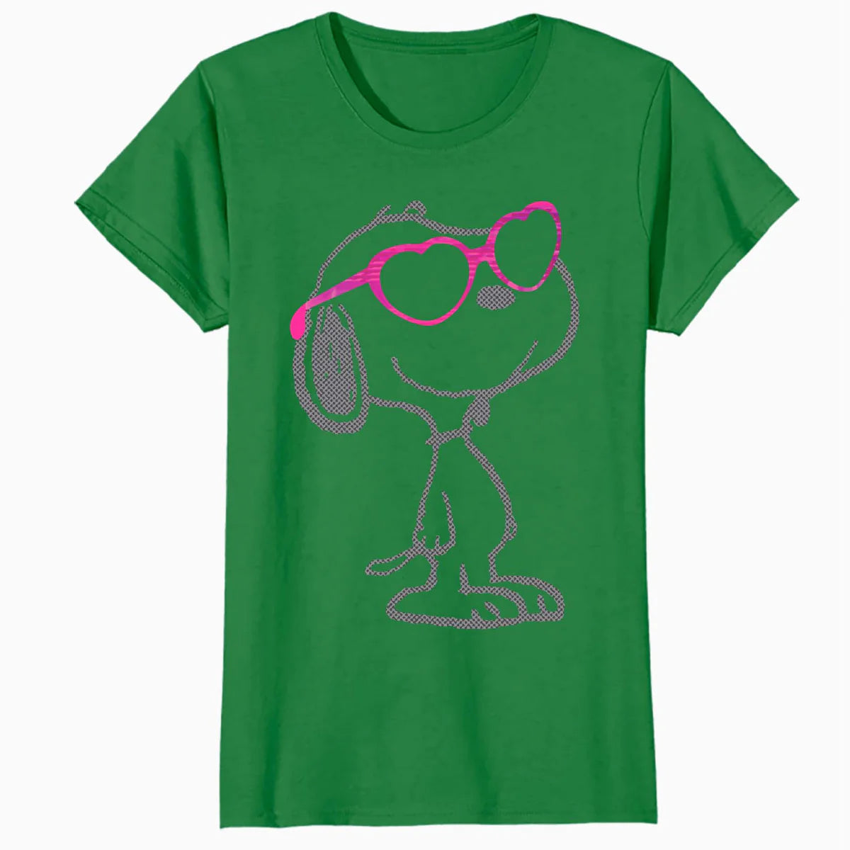 Peanuts Love Bloom Snoopy Heart Shades Vintage Classic Comic Official Women's SKINNY FIT T-Shirt