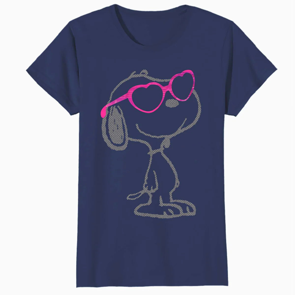 Peanuts Love Bloom Snoopy Heart Shades Vintage Classic Comic Official Women's SKINNY FIT T-Shirt