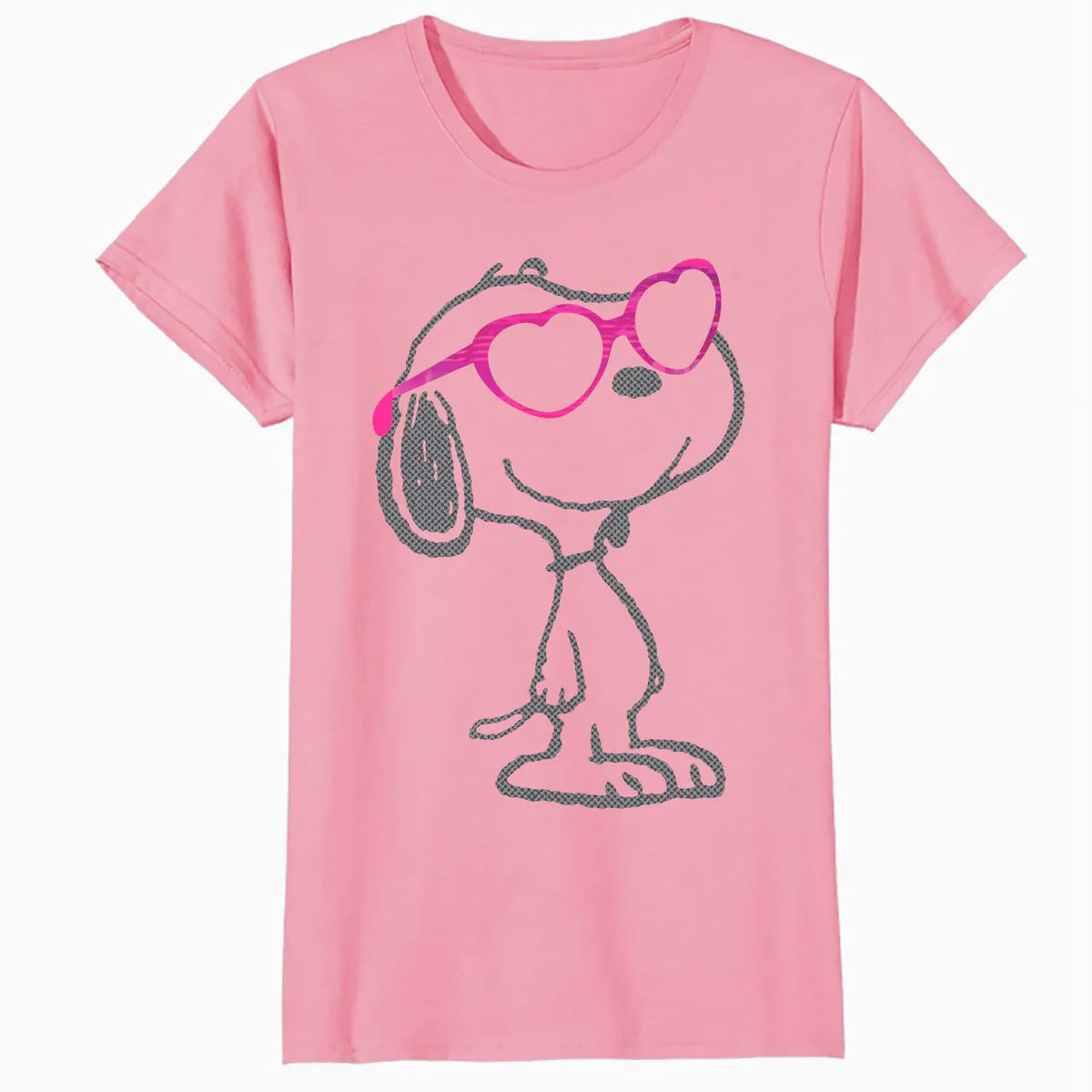 Peanuts Love Bloom Snoopy Heart Shades Vintage Classic Comic Official Women's SKINNY FIT T-Shirt