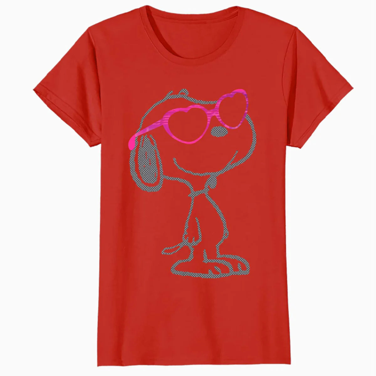 Peanuts Love Bloom Snoopy Heart Shades Vintage Classic Comic Official Women's SKINNY FIT T-Shirt