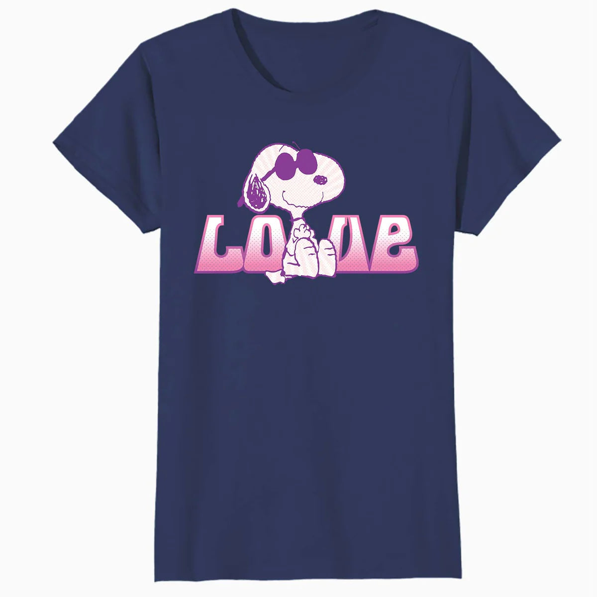Peanuts Love Snoopy Joe Cool Retro Shades Vintage 90s Comic Official Women's SKINNY FIT T-Shirt