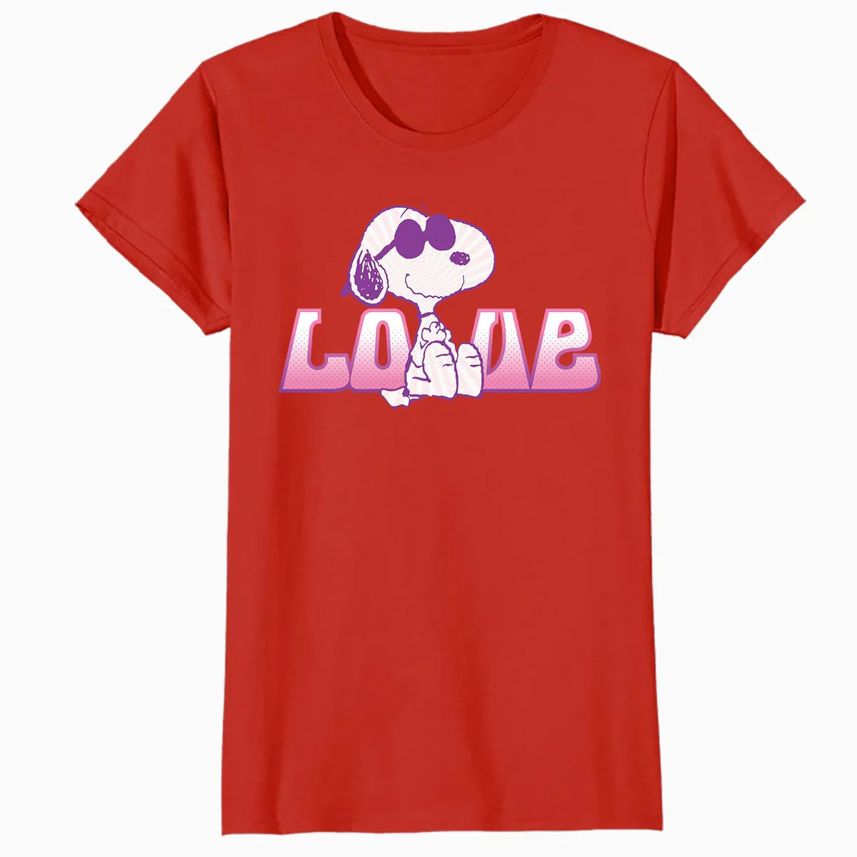 Peanuts Love Snoopy Joe Cool Retro Shades Vintage 90s Comic Official Women's SKINNY FIT T-Shirt