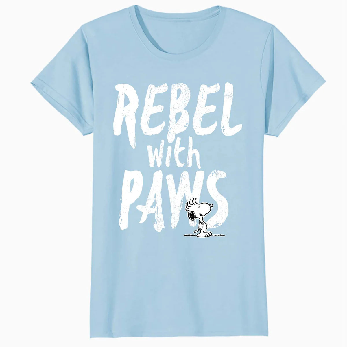Peanuts Rebel With Paws Snoopy Retro 80s Cool Classic Comic Official Women's SKINNY FIT T-Shirt