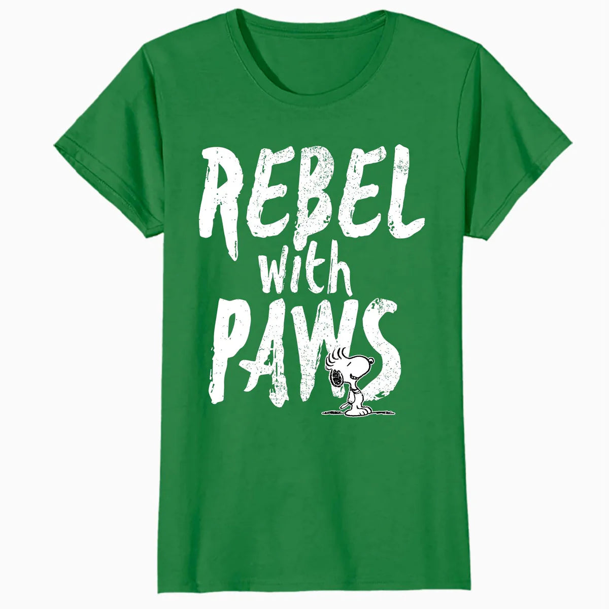 Peanuts Rebel With Paws Snoopy Retro 80s Cool Classic Comic Official Women's SKINNY FIT T-Shirt