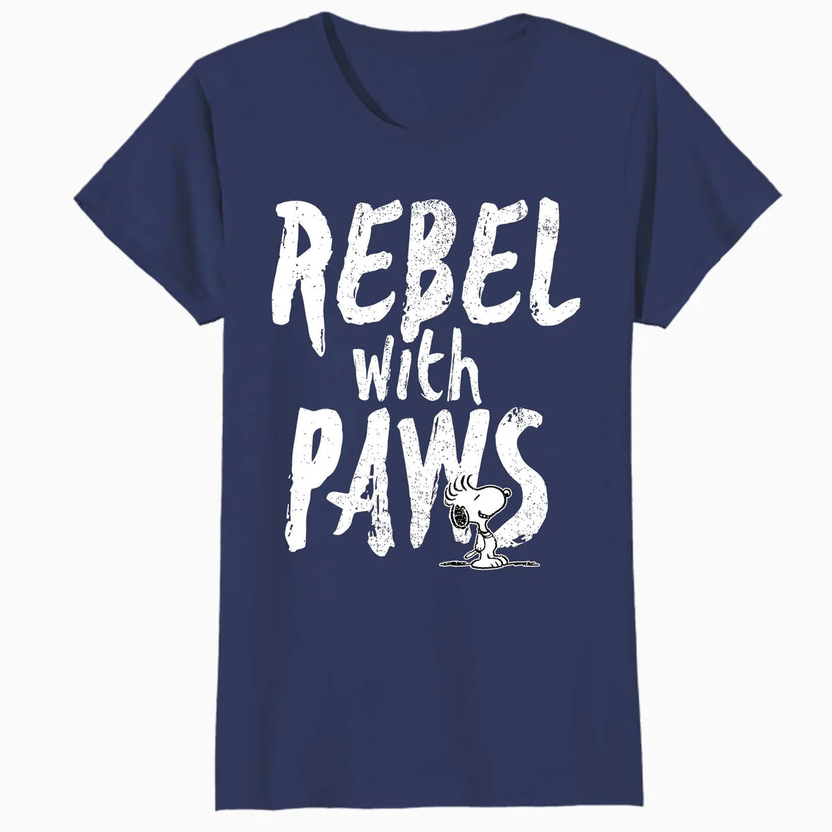 Peanuts Rebel With Paws Snoopy Retro 80s Cool Classic Comic Official Women's SKINNY FIT T-Shirt