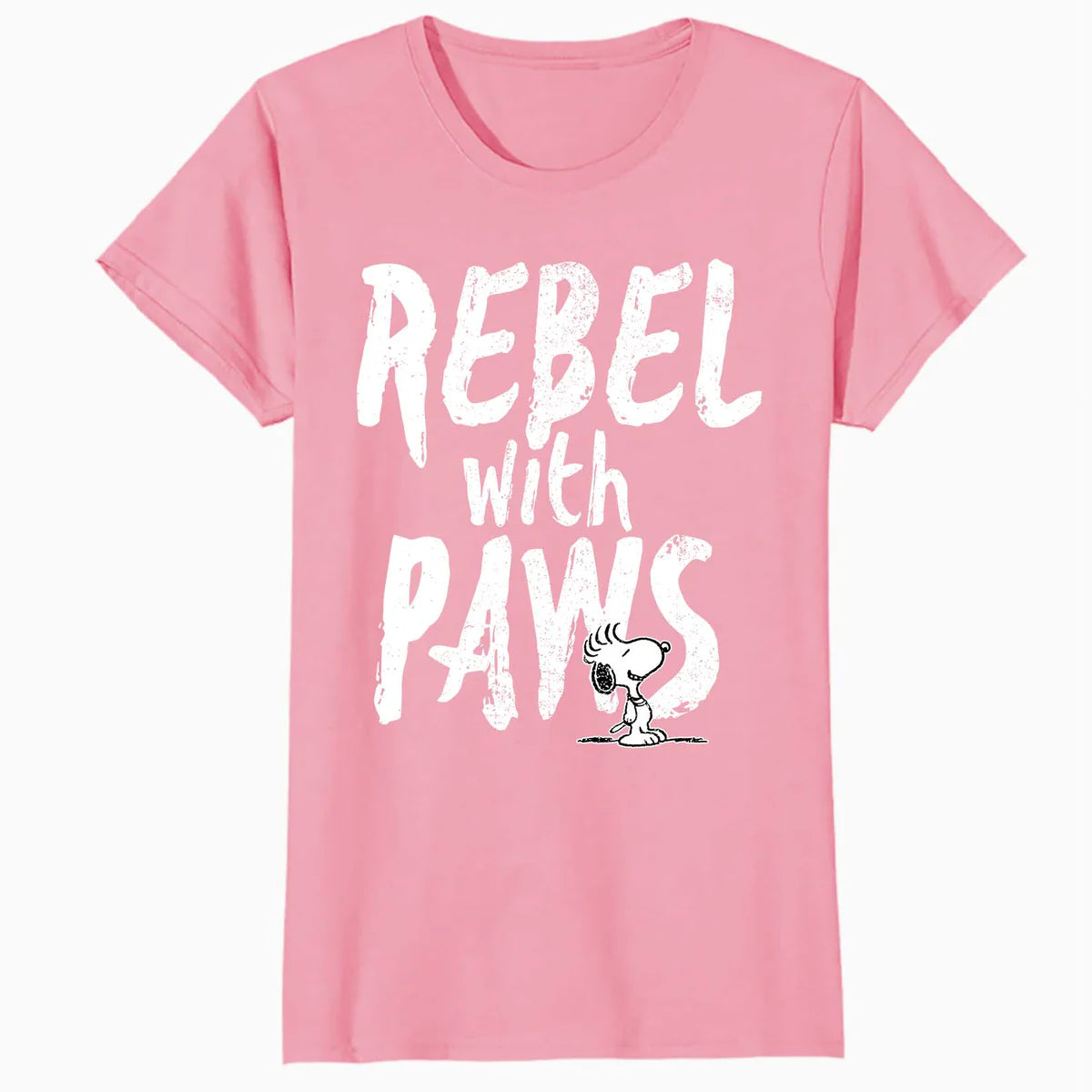 Peanuts Rebel With Paws Snoopy Retro 80s Cool Classic Comic Official Women's SKINNY FIT T-Shirt