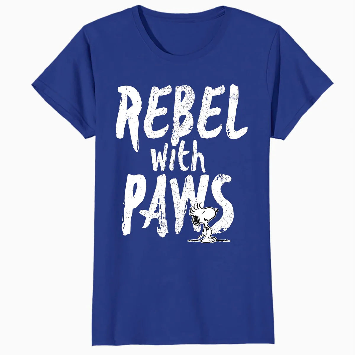 Peanuts Rebel With Paws Snoopy Retro 80s Cool Classic Comic Official Women's SKINNY FIT T-Shirt