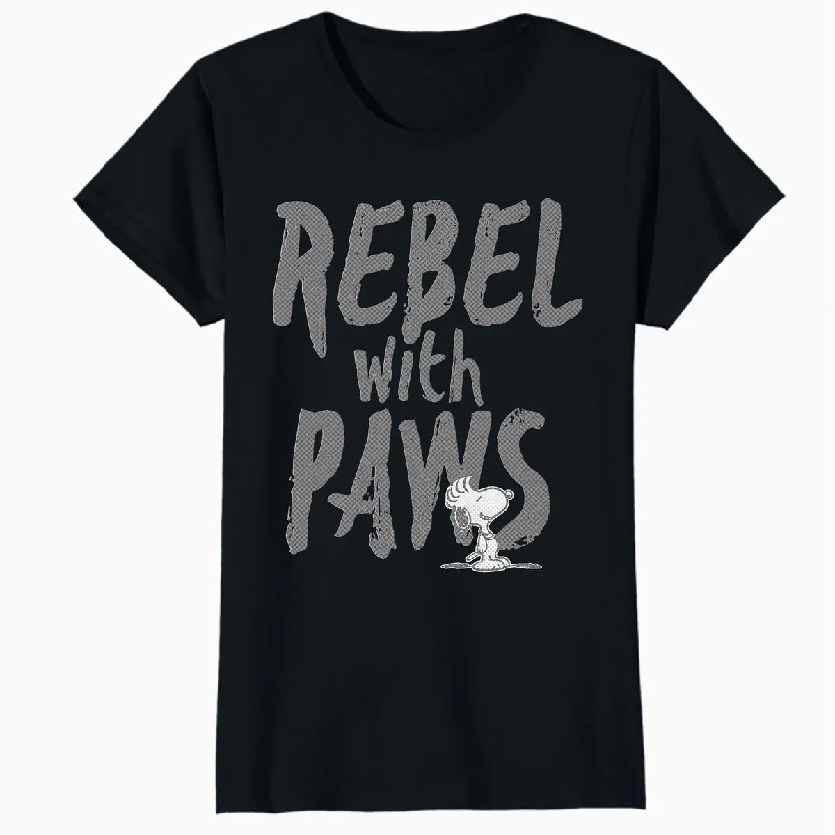 Peanuts Rebel With Paws Snoopy Urban 90s Street Art Stencil Official Women's SKINNY FIT T-Shirt