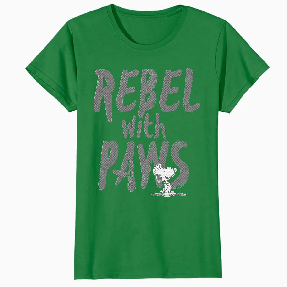 Peanuts Rebel With Paws Snoopy Urban 90s Street Art Stencil Official Women's SKINNY FIT T-Shirt