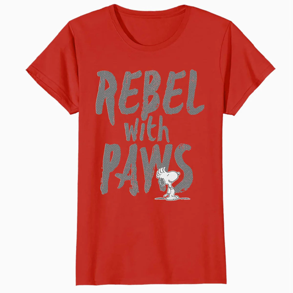 Peanuts Rebel With Paws Snoopy Urban 90s Street Art Stencil Official Women's SKINNY FIT T-Shirt