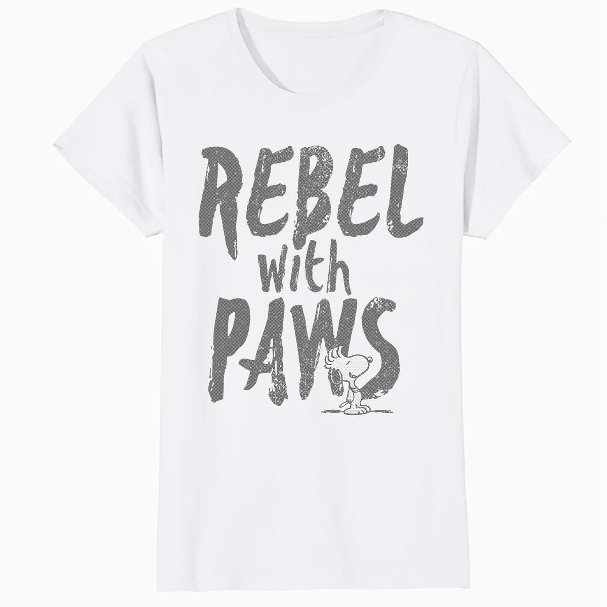 Peanuts Rebel With Paws Snoopy Urban 90s Street Art Stencil Official Women's SKINNY FIT T-Shirt