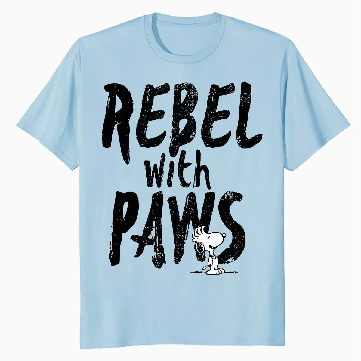 Peanuts Rebel With Paws Snoopy Vintage 90s Iconic Punk Pop Official Men's T-Shirt