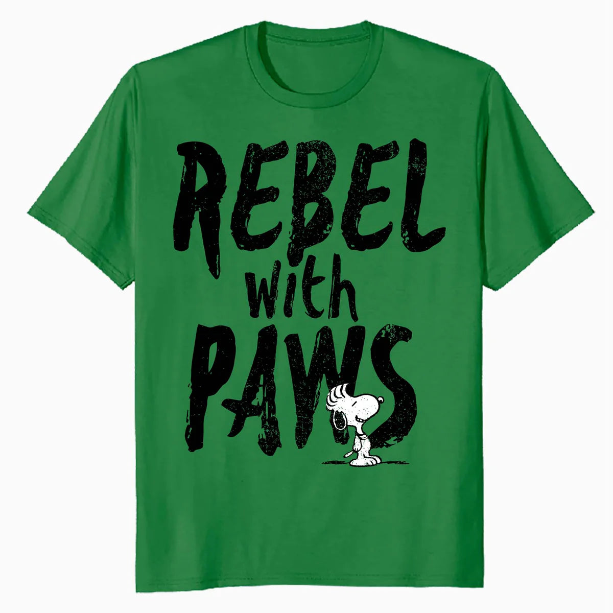 Peanuts Rebel With Paws Snoopy Vintage 90s Iconic Punk Pop Official Men's T-Shirt