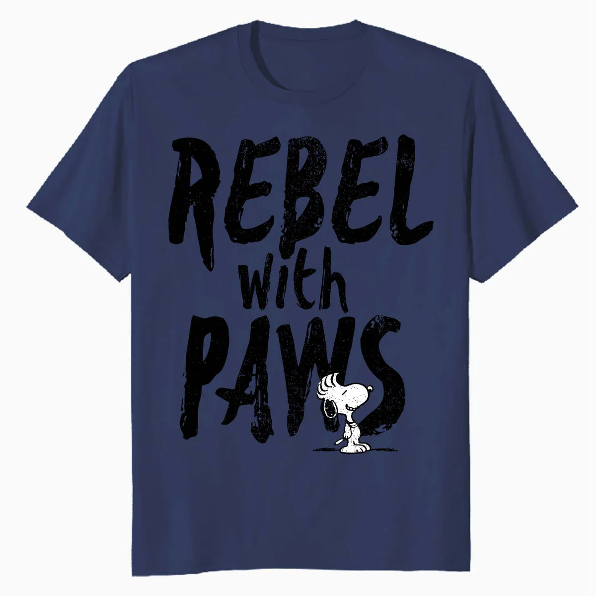 Peanuts Rebel With Paws Snoopy Vintage 90s Iconic Punk Pop Official Men's T-Shirt