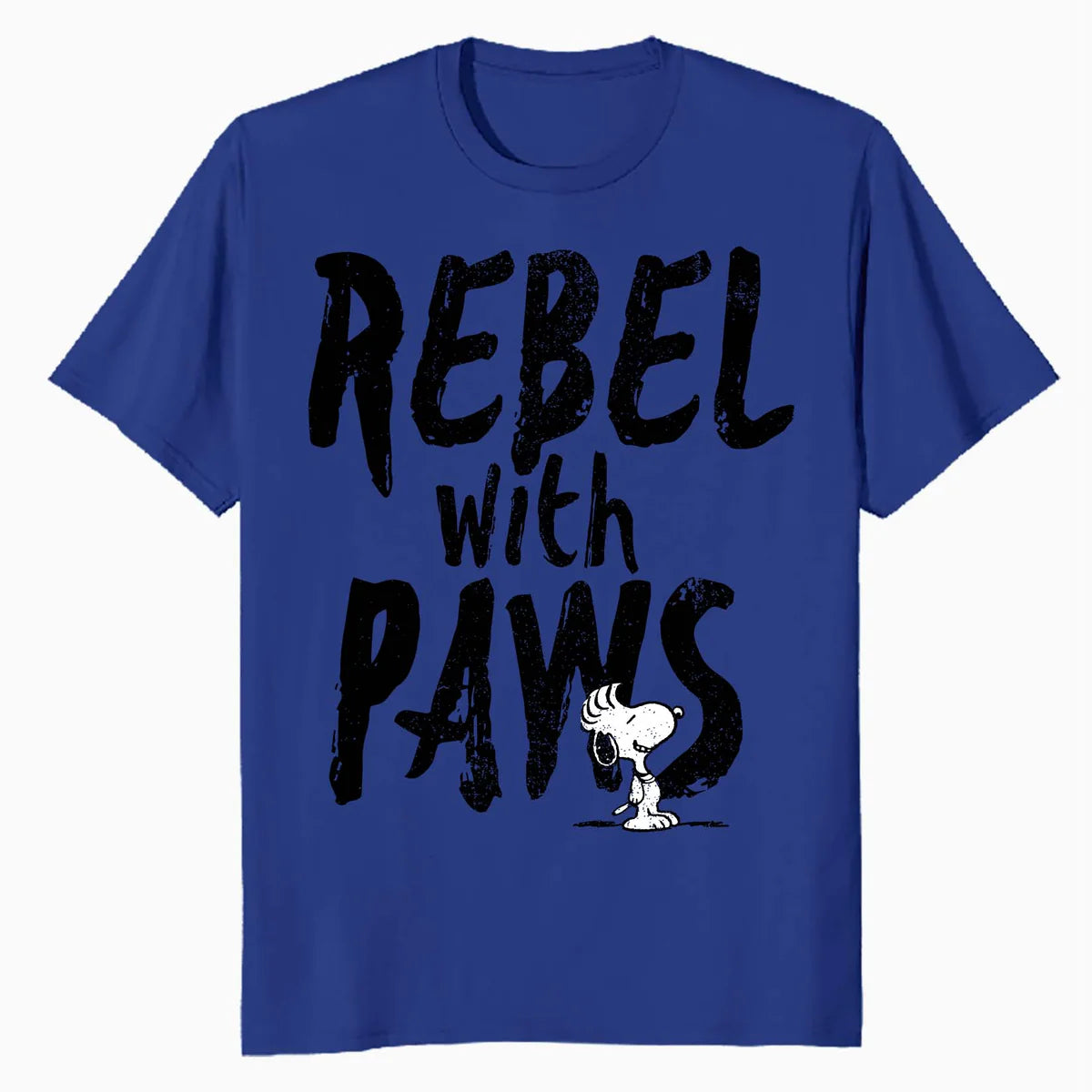 Peanuts Rebel With Paws Snoopy Vintage 90s Iconic Punk Pop Official Men's T-Shirt