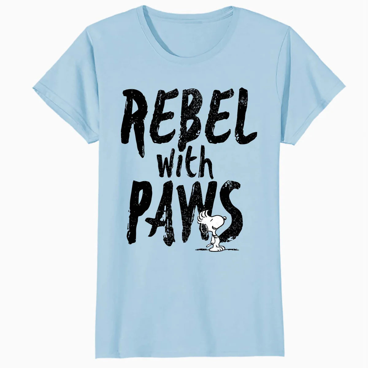 Peanuts Rebel With Paws Snoopy Vintage 90s Iconic Punk Pop Official Women's SKINNY FIT T-Shirt