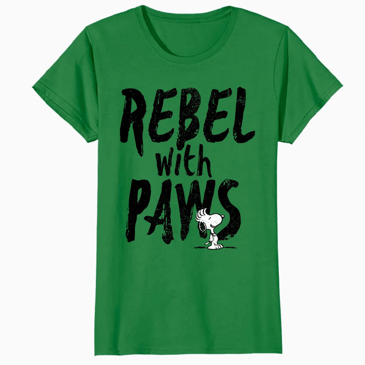 Peanuts Rebel With Paws Snoopy Vintage 90s Iconic Punk Pop Official Women's SKINNY FIT T-Shirt