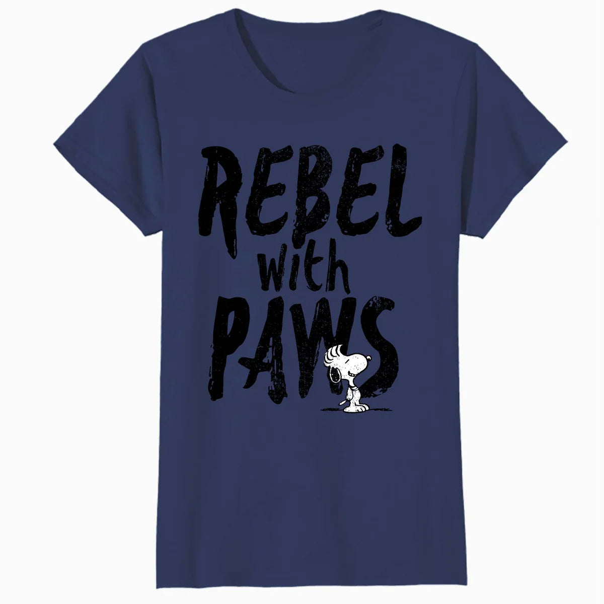 Peanuts Rebel With Paws Snoopy Vintage 90s Iconic Punk Pop Official Women's SKINNY FIT T-Shirt