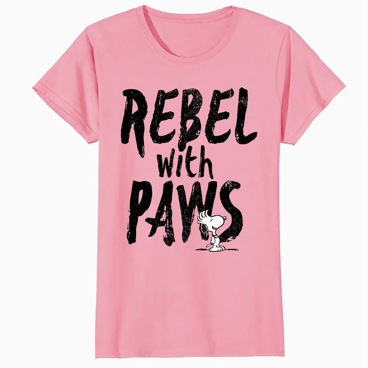 Peanuts Rebel With Paws Snoopy Vintage 90s Iconic Punk Pop Official Women's SKINNY FIT T-Shirt