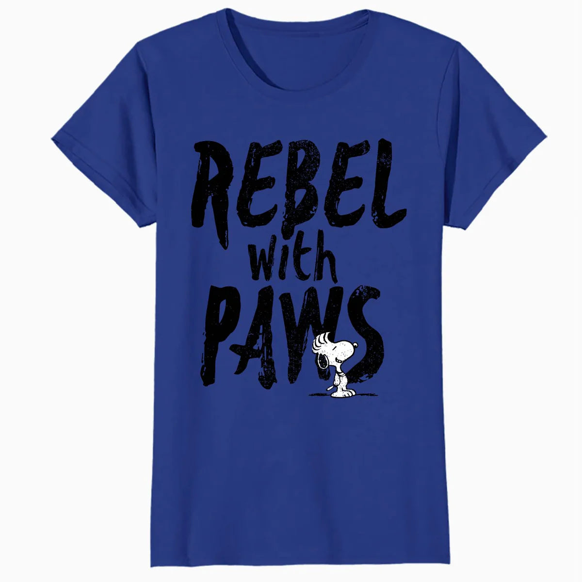 Peanuts Rebel With Paws Snoopy Vintage 90s Iconic Punk Pop Official Women's SKINNY FIT T-Shirt