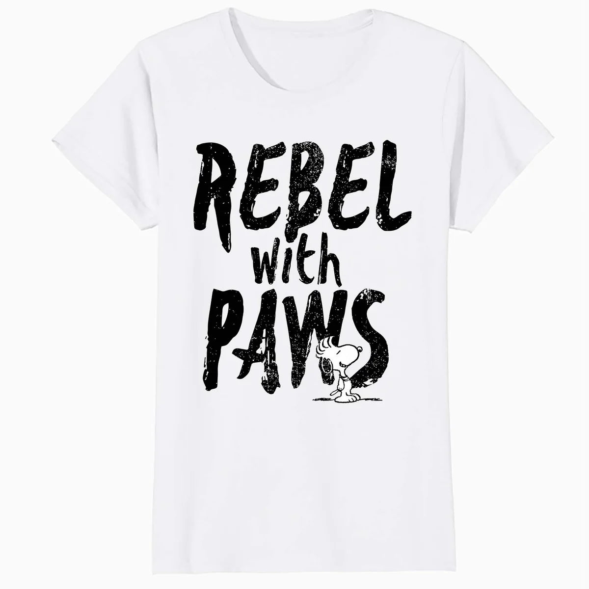 Peanuts Rebel With Paws Snoopy Vintage 90s Iconic Punk Pop Official Women's SKINNY FIT T-Shirt