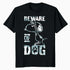 Peanuts Snoopy Beware Of Dog Funny Guardian Lol Stencil 90s Official Men's T-Shirt