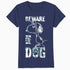 Peanuts Snoopy Beware Of Dog Funny Guardian Lol Stencil 90s Official Women's SKINNY FIT T-Shirt