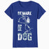 Peanuts Snoopy Beware Of Dog Funny Guardian Lol Stencil 90s Official Women's SKINNY FIT T-Shirt