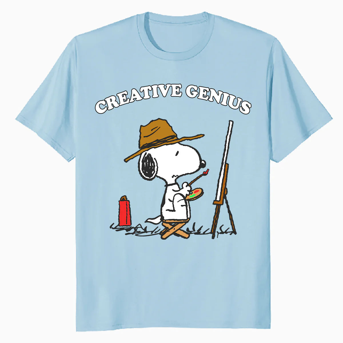 Peanuts Snoopy Creative Genius Artist Fun Classic Retro 90s Official Men's T-Shirt