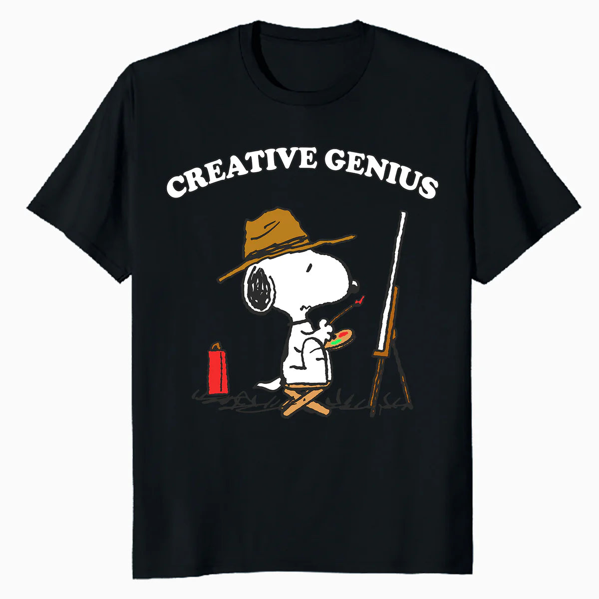 Peanuts Snoopy Creative Genius Artist Fun Classic Retro 90s Official Men's T-Shirt