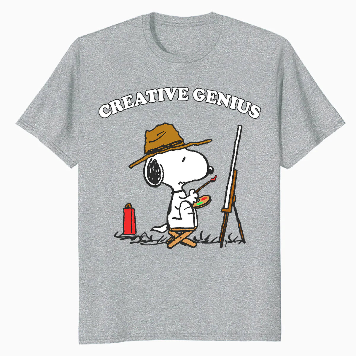Peanuts Snoopy Creative Genius Artist Fun Classic Retro 90s Official Men's T-Shirt