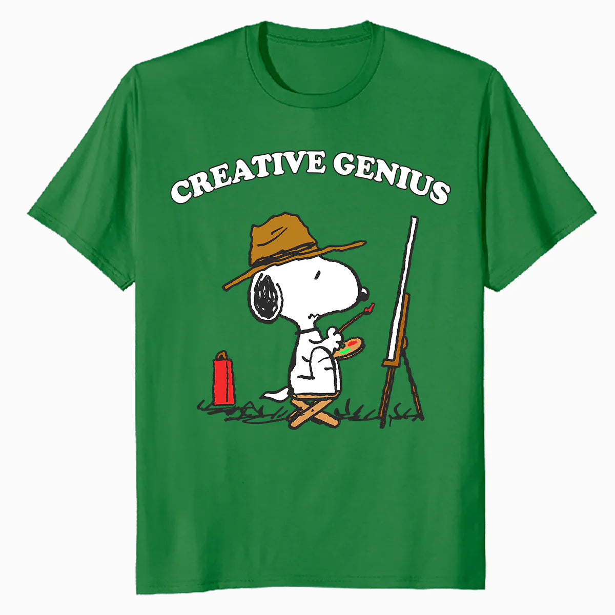 Peanuts Snoopy Creative Genius Artist Fun Classic Retro 90s Official Men's T-Shirt