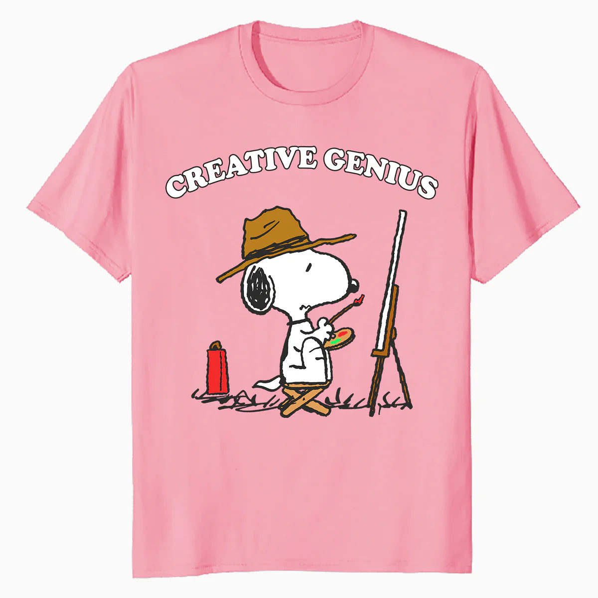 Peanuts Snoopy Creative Genius Artist Fun Classic Retro 90s Official Men's T-Shirt