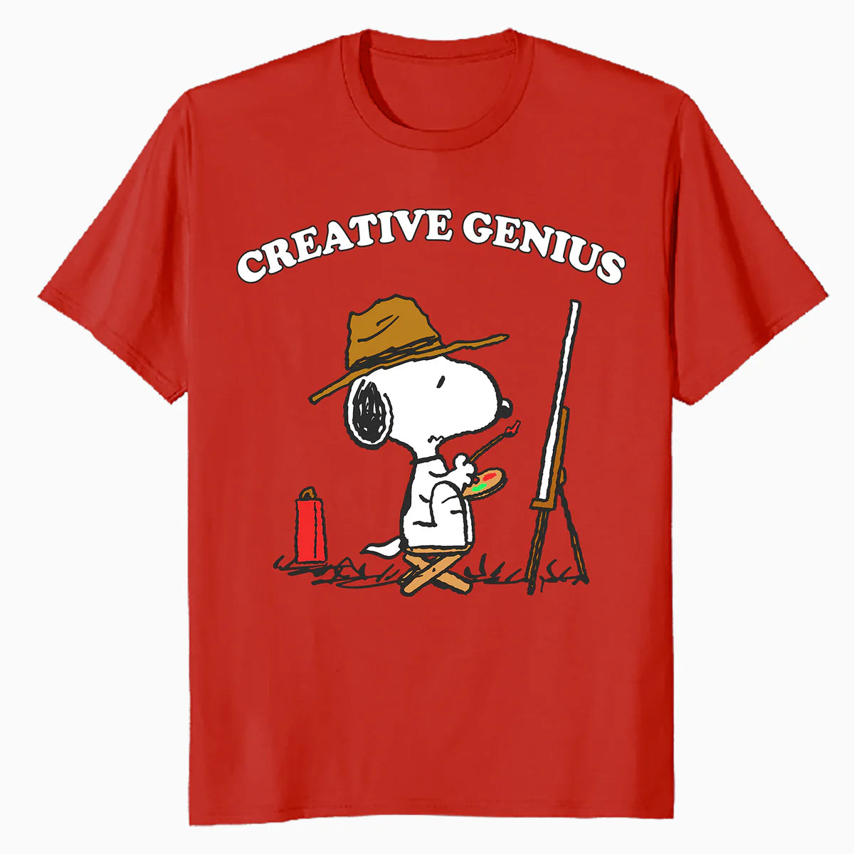 Peanuts Snoopy Creative Genius Artist Fun Classic Retro 90s Official Men's T-Shirt