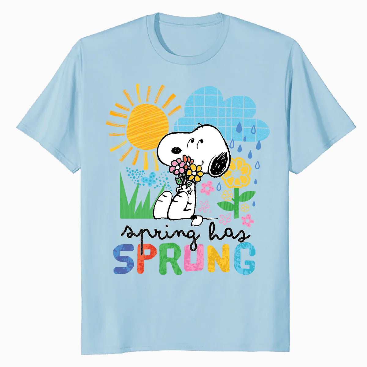 Peanuts Snoopy Easter Spring Cottage Garden Fun 90s Classic Official Men's T-Shirt