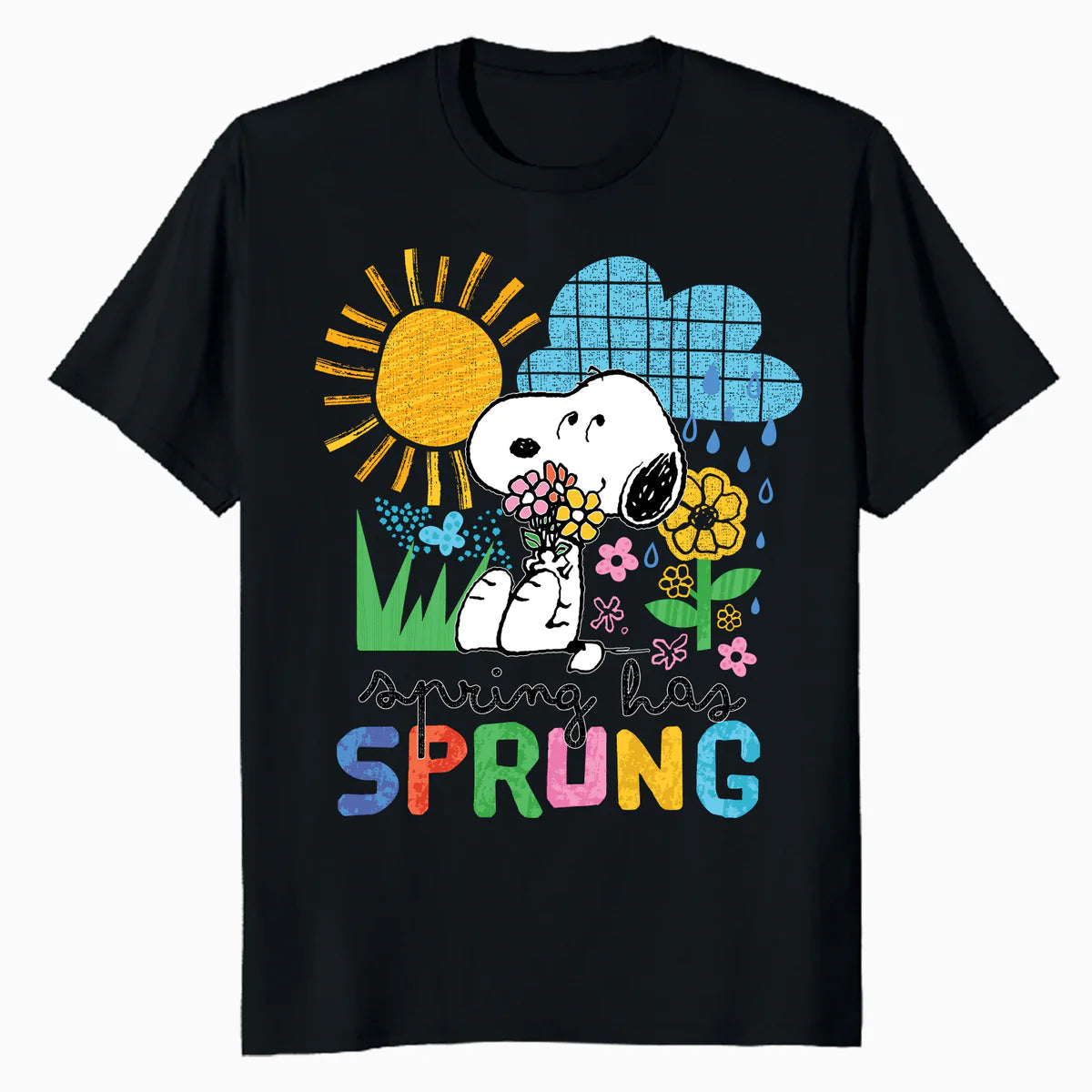 Peanuts Snoopy Easter Spring Cottage Garden Fun 90s Classic Official Men's T-Shirt