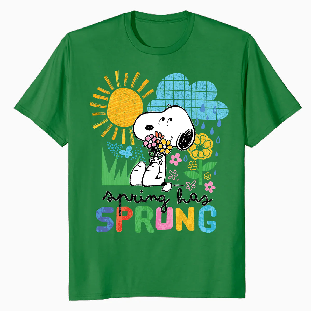 Peanuts Snoopy Easter Spring Cottage Garden Fun 90s Classic Official Men's T-Shirt