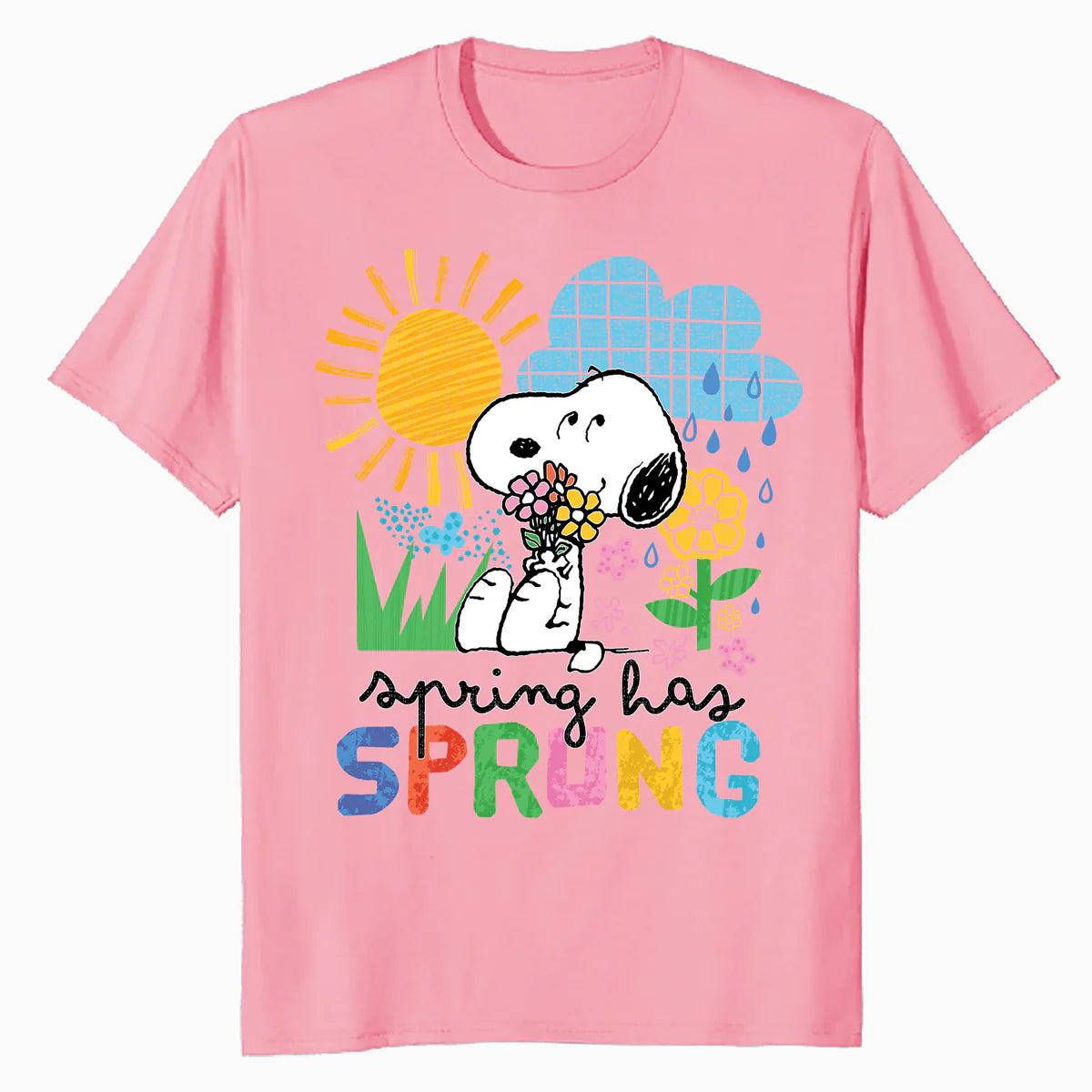 Peanuts Snoopy Easter Spring Cottage Garden Fun 90s Classic Official Men's T-Shirt
