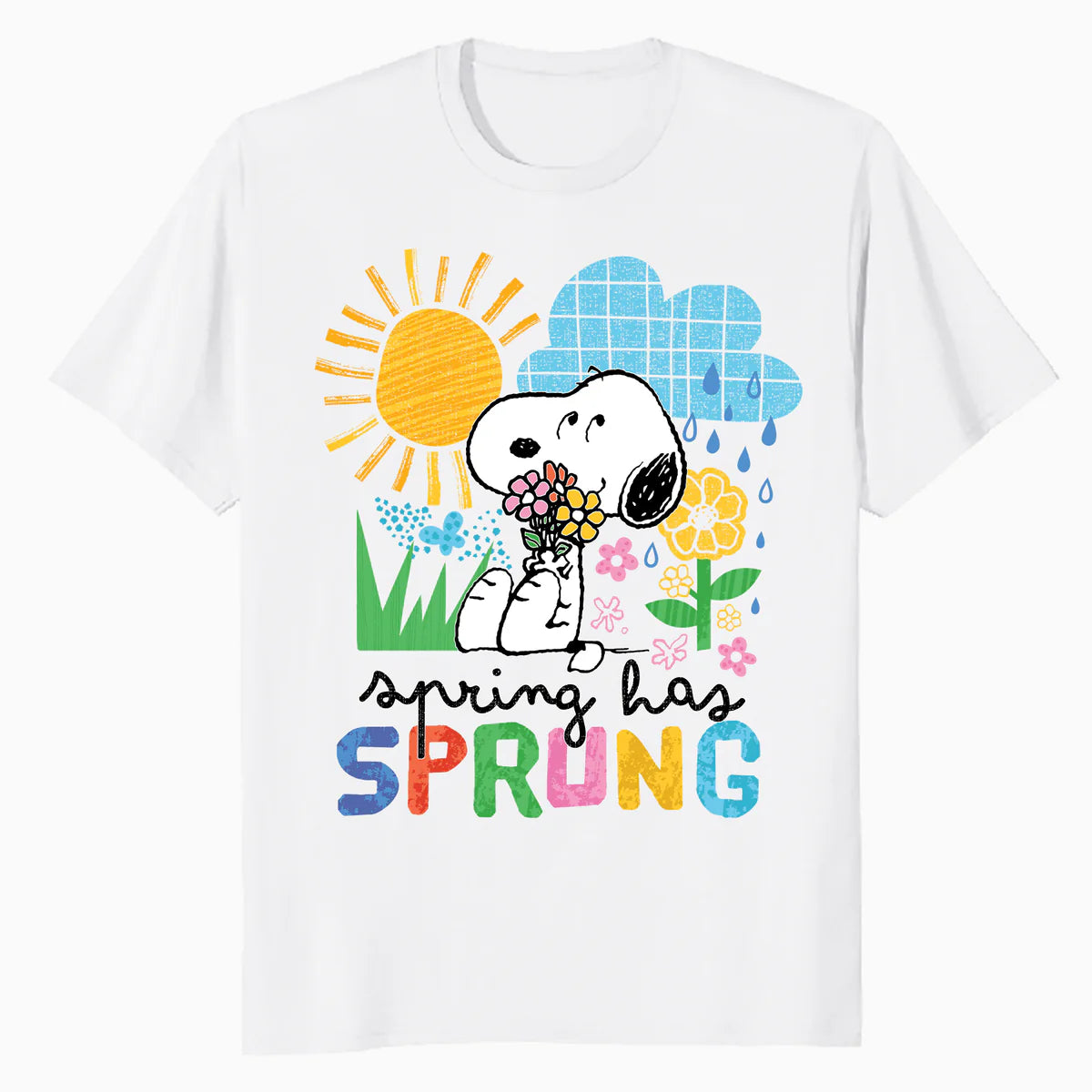 Peanuts Snoopy Easter Spring Cottage Garden Fun 90s Classic Official Men's T-Shirt