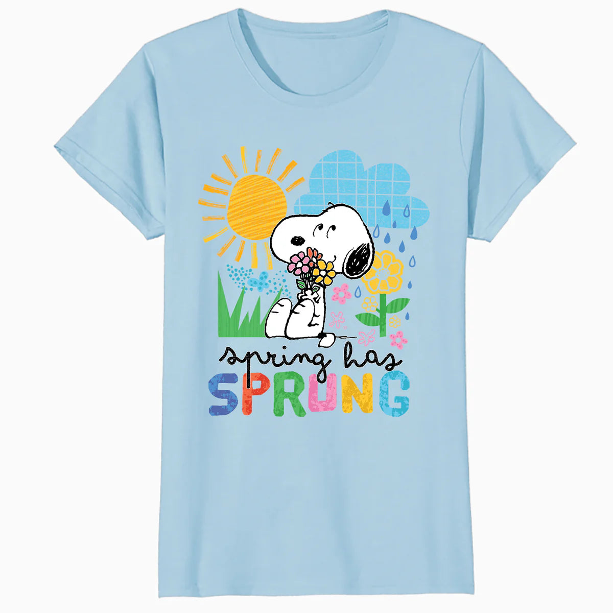 Peanuts Snoopy Easter Spring Cottage Garden Fun 90s Classic Official Women's SKINNY FIT T-Shirt