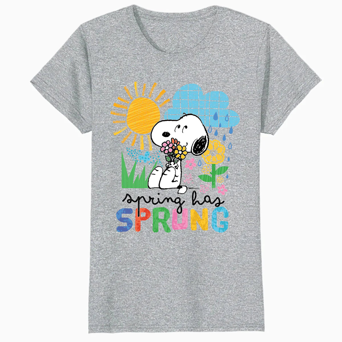 Peanuts Snoopy Easter Spring Cottage Garden Fun 90s Classic Official Women's SKINNY FIT T-Shirt