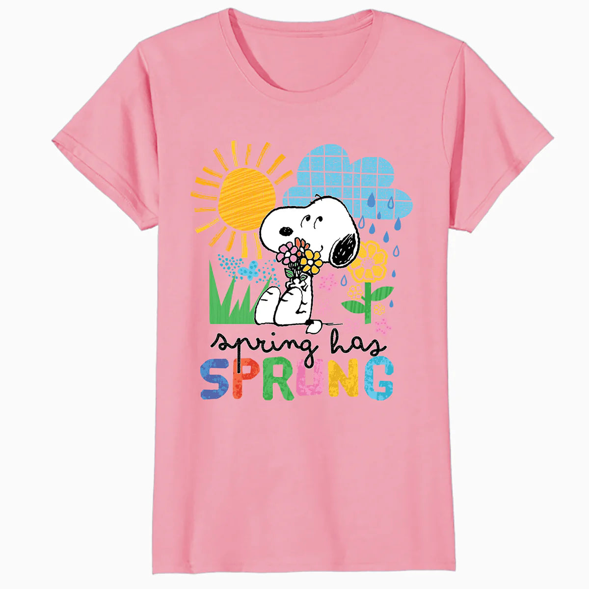 Peanuts Snoopy Easter Spring Cottage Garden Fun 90s Classic Official Women's SKINNY FIT T-Shirt
