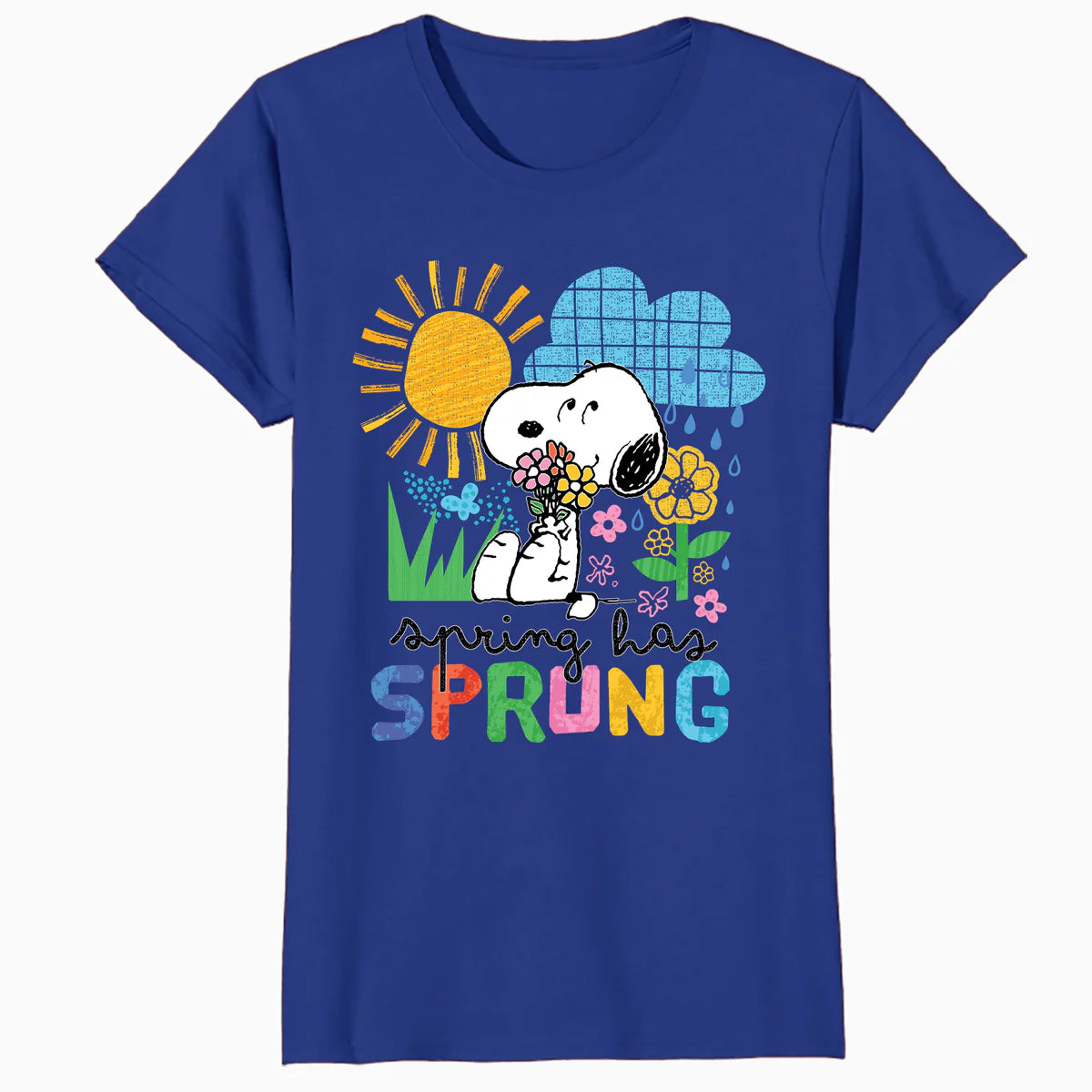 Peanuts Snoopy Easter Spring Cottage Garden Fun 90s Classic Official Women's SKINNY FIT T-Shirt
