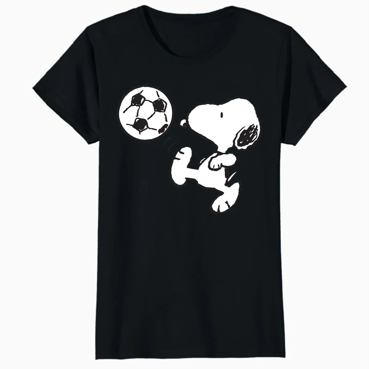 Peanuts Snoopy Football Fun Vintage Retro 80s 90s Soccer Fan Official Women's SKINNY FIT T-Shirt