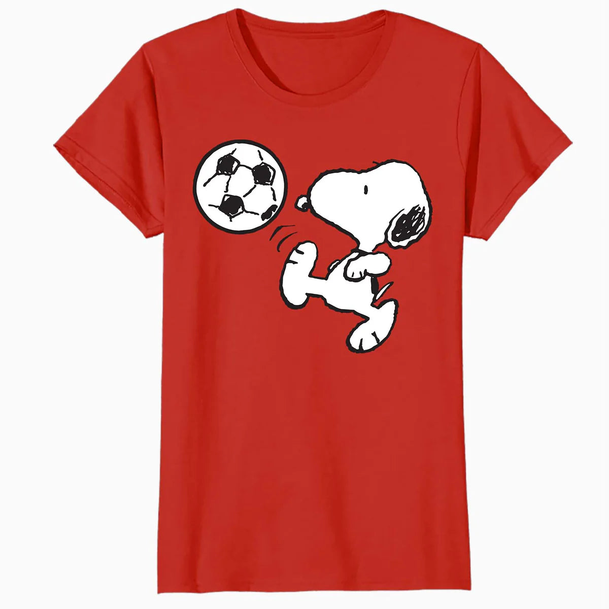 Peanuts Snoopy Football Fun Vintage Retro 80s 90s Soccer Fan Official Women's SKINNY FIT T-Shirt