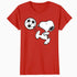 Peanuts Snoopy Football Fun Vintage Retro 80s 90s Soccer Fan Official Women's SKINNY FIT T-Shirt